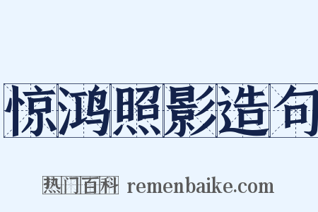 惊鸿照影造句是什么意思的图片